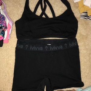 Ivivva sports bra and short tights bundle